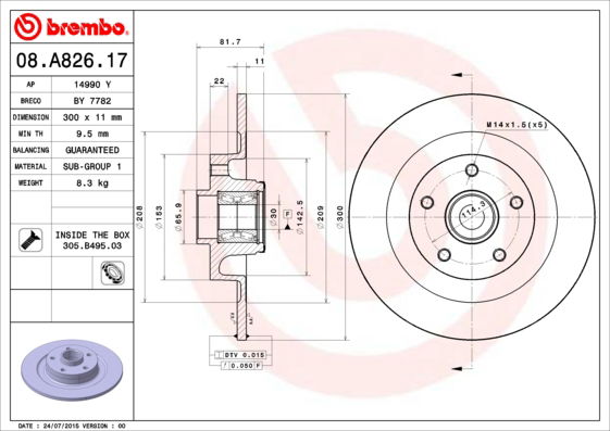 Disque de frein BEARING DISC LINE