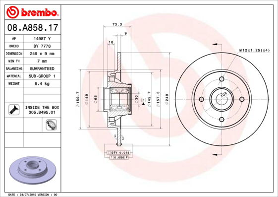 Disque de frein BEARING DISC LINE