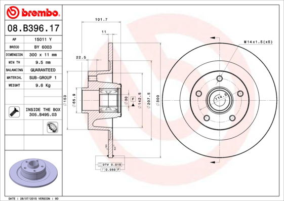 Disque de frein BEARING DISC LINE