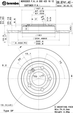 Disque de frein COATED DISC LINE