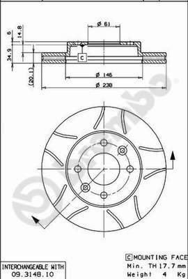 Disque de frein BREMBO MAX LINE