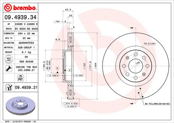 Disque de frein COATED DISC LINE