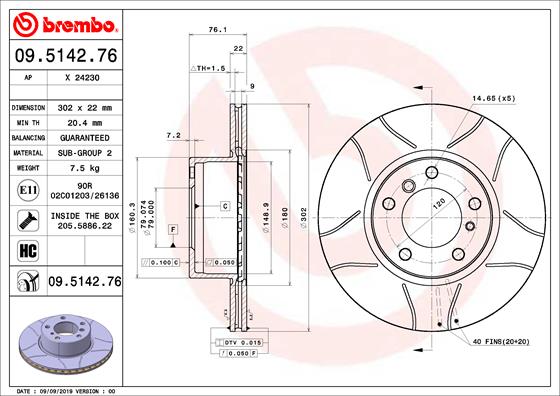 Disque de frein BREMBO MAX LINE