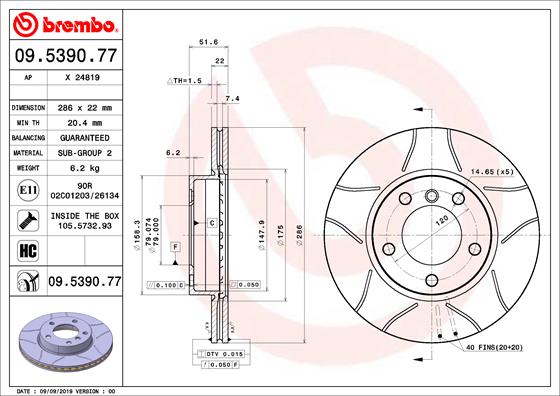 Disque de frein BREMBO MAX LINE