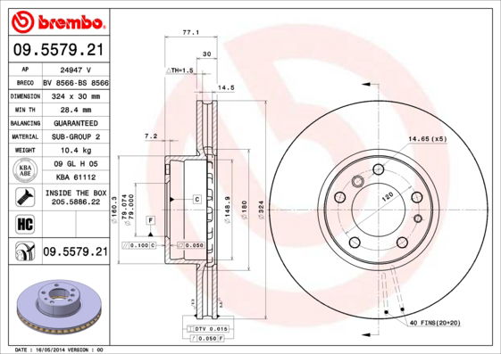 Disque de frein COATED DISC LINE