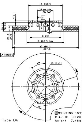 Disque de frein COATED DISC LINE