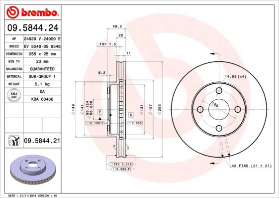 Disque de frein COATED DISC LINE