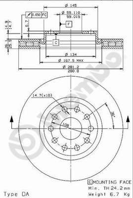 Disque de frein COATED DISC LINE