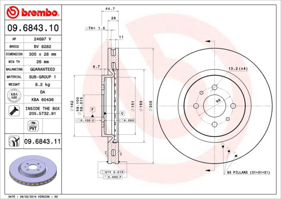 Disque de frein COATED DISC LINE
