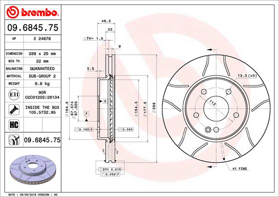 Disque de frein BREMBO MAX LINE