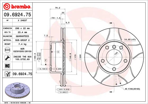 Disque de frein BREMBO MAX LINE