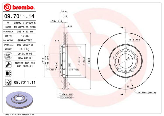 Disque de frein COATED DISC LINE