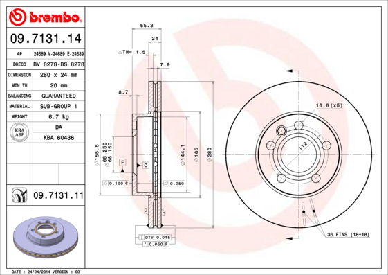 Disque de frein COATED DISC LINE