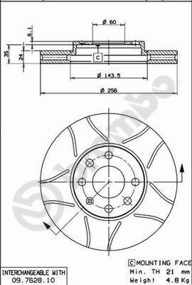 Disque de frein BREMBO MAX LINE