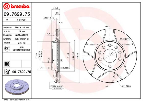 Disque de frein BREMBO MAX LINE