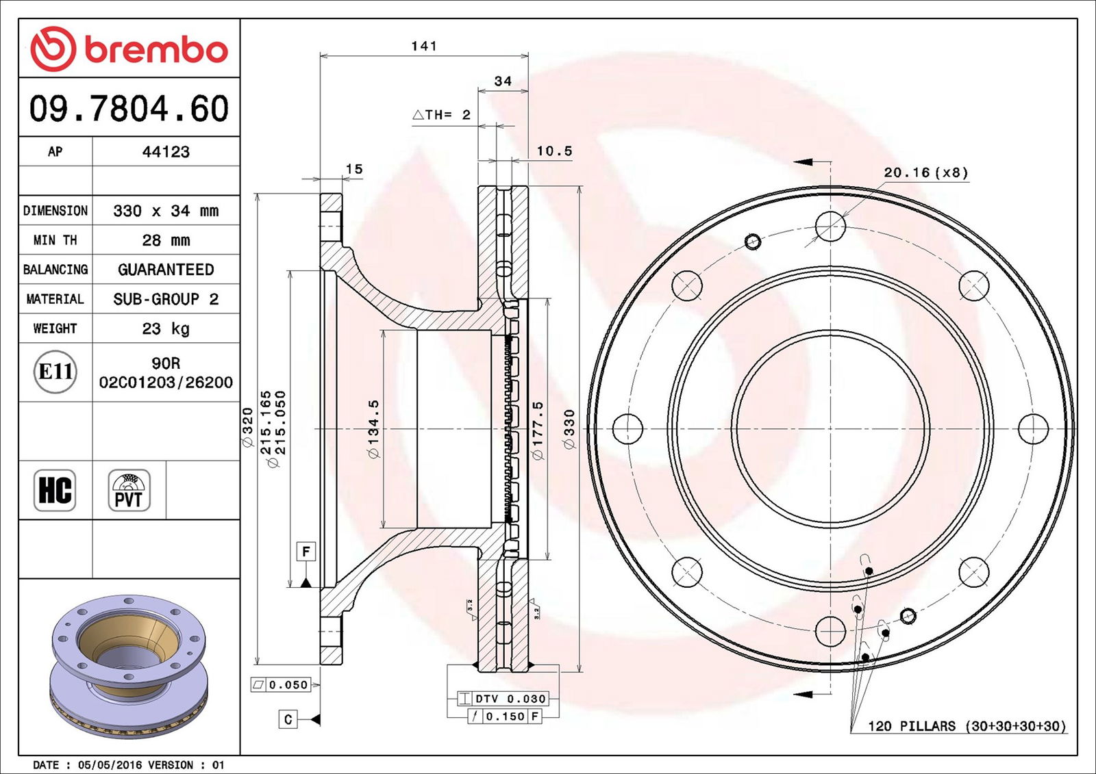 Disque de frein BRAKE DISC