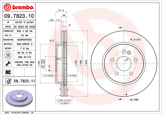 Disque de frein COATED DISC LINE