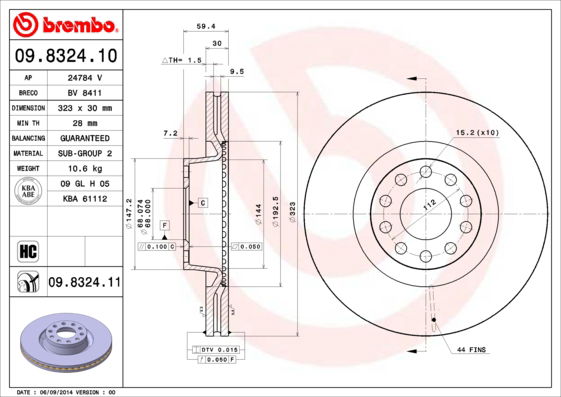 Disque de frein COATED DISC LINE