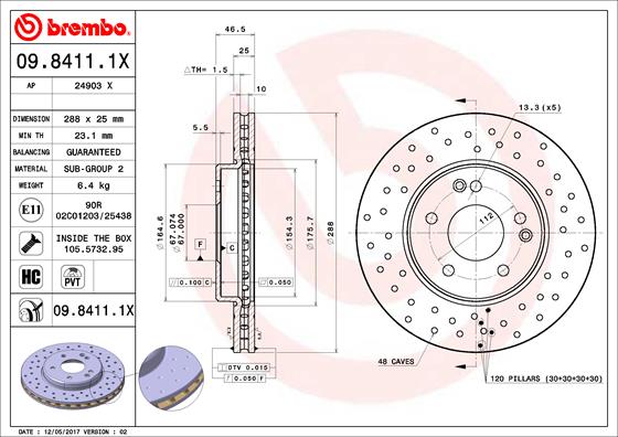 Disque de frein BREMBO XTRA LINE