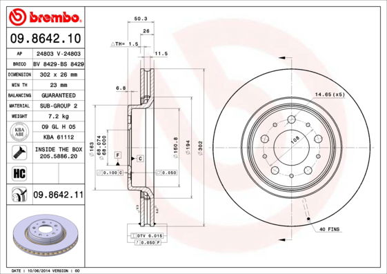 Disque de frein COATED DISC LINE