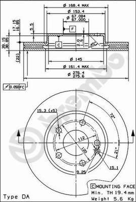 Disque de frein COATED DISC LINE