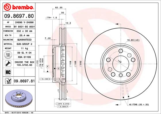 Disque de frein COATED DISC LINE