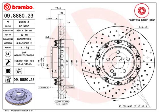 Disque de frein TWO-PIECE FLOATING DISCS LINE