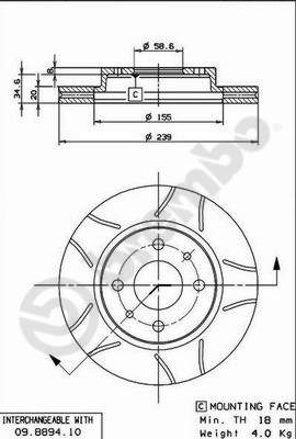 Disque de frein BREMBO MAX LINE