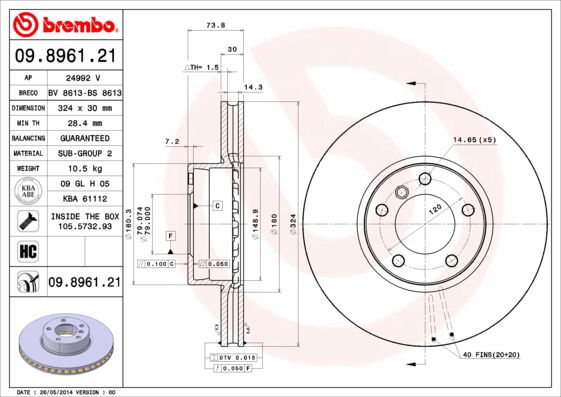 Disque de frein COATED DISC LINE