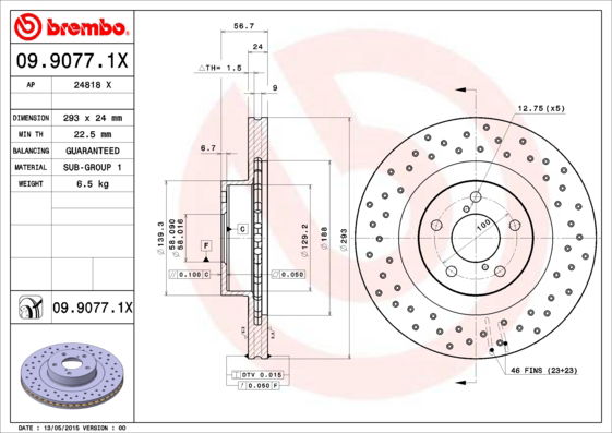 Disque de frein BREMBO XTRA LINE