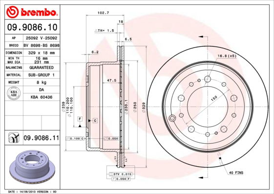 Disque de frein COATED DISC LINE