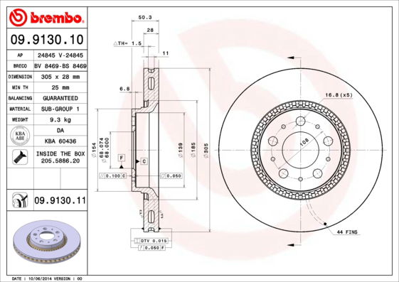 Disque de frein COATED DISC LINE