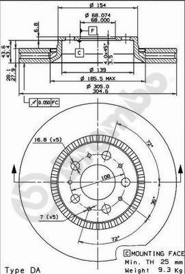 Disque de frein BREMBO MAX LINE