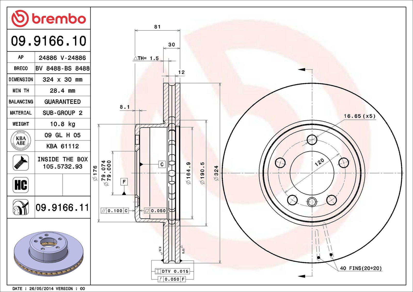 Disque de frein COATED DISC LINE