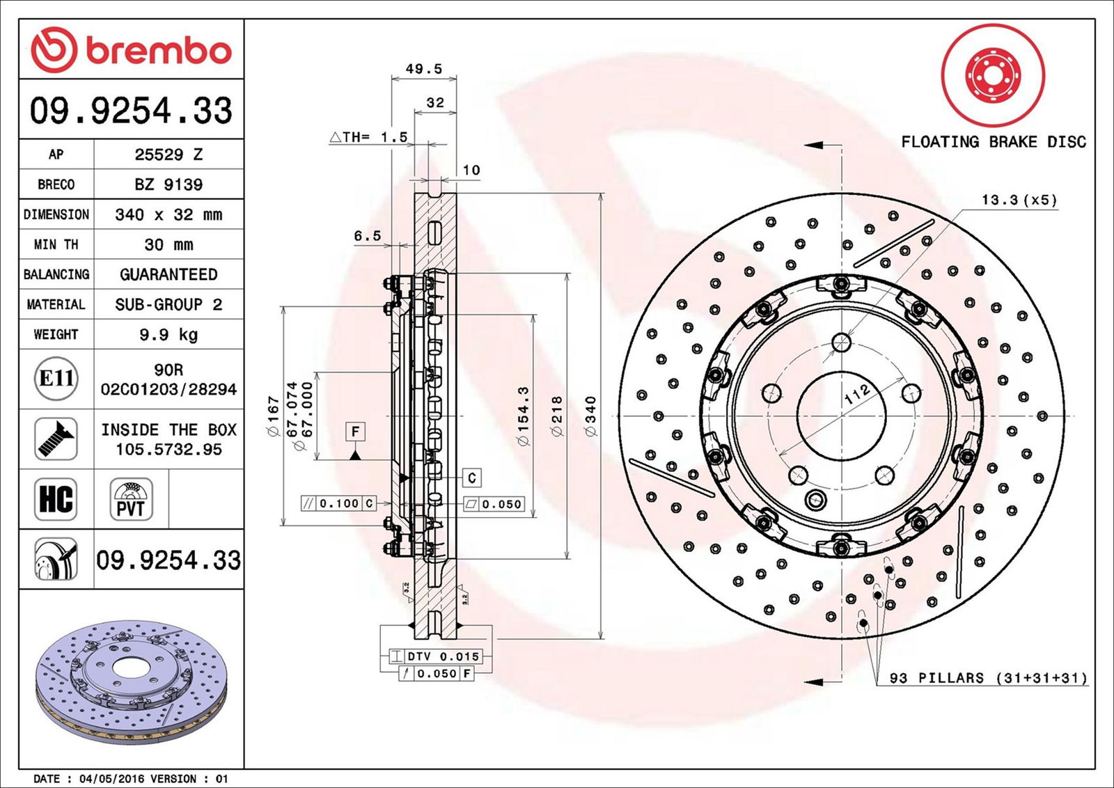Disque de frein TWO-PIECE FLOATING DISCS LINE