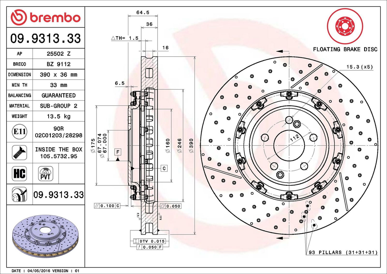 Disque de frein TWO-PIECE FLOATING DISCS LINE