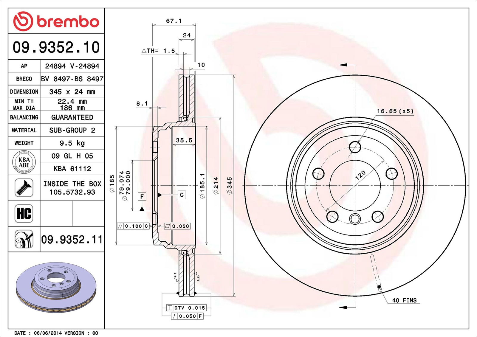 Disque de frein COATED DISC LINE