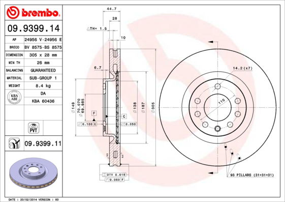 Disque de frein COATED DISC LINE