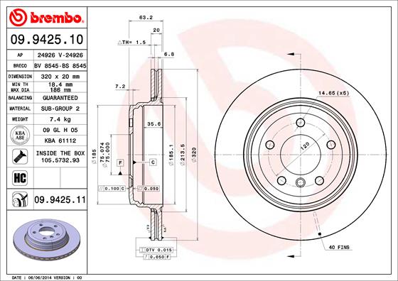 Disque de frein COATED DISC LINE