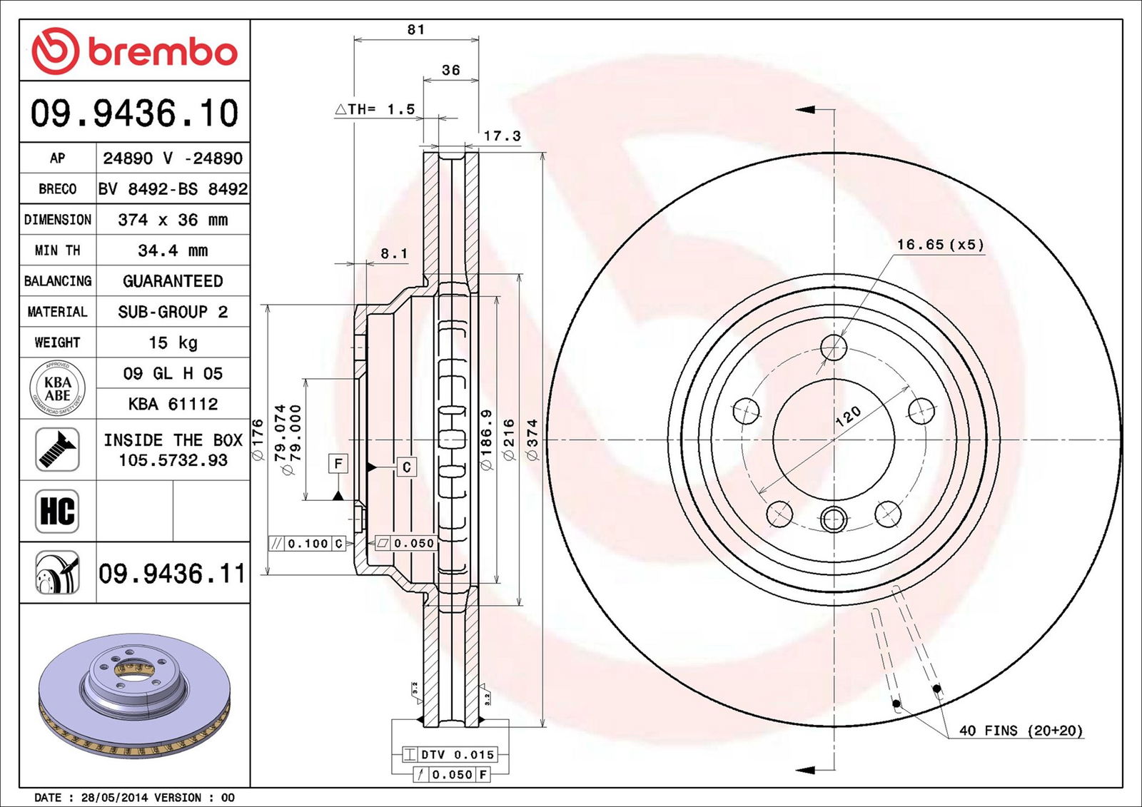 Disque de frein COATED DISC LINE