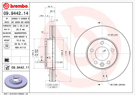 Disque de frein COATED DISC LINE