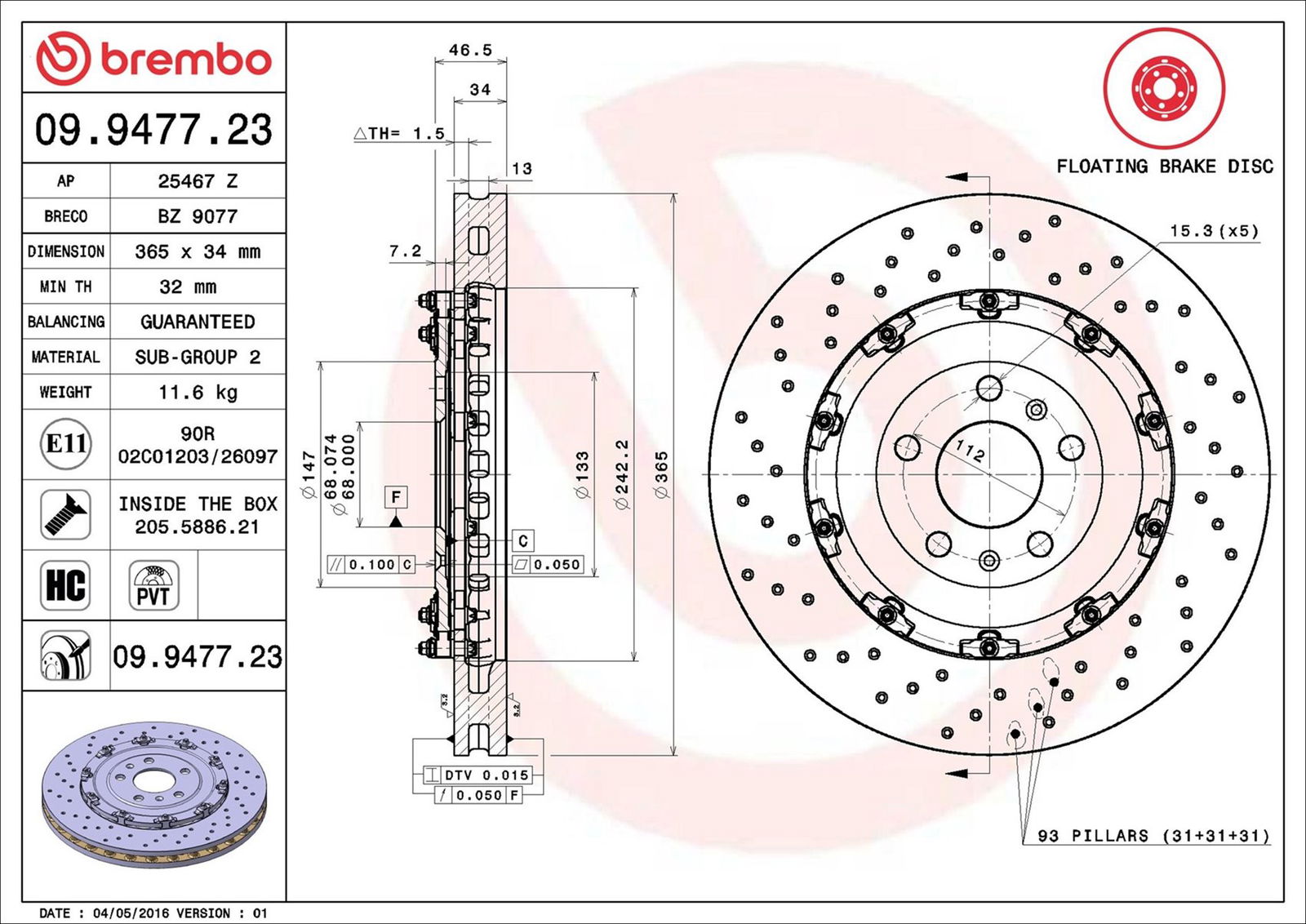 Disque de frein TWO-PIECE FLOATING DISCS LINE