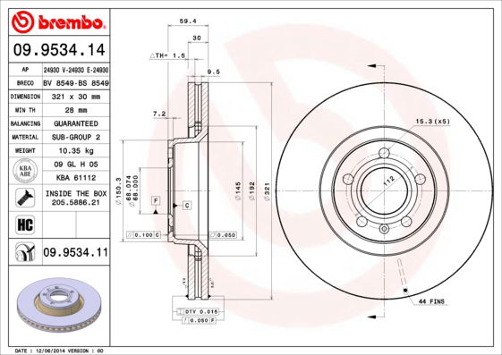 Disque de frein COATED DISC LINE