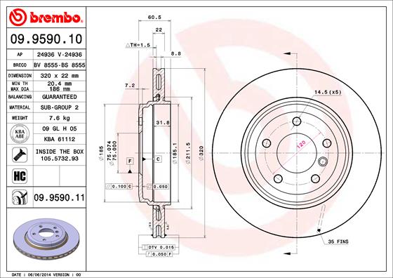 Disque de frein COATED DISC LINE