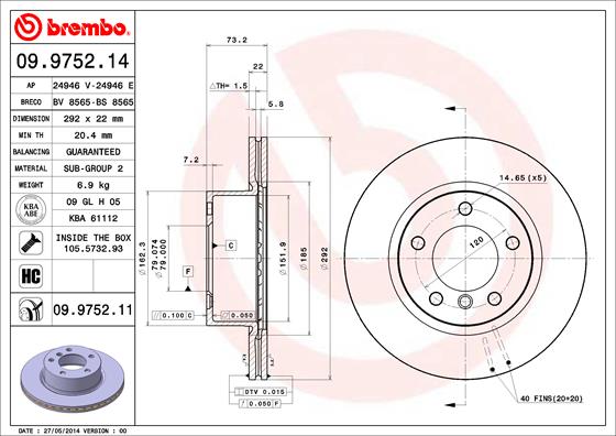 Disque de frein COATED DISC LINE