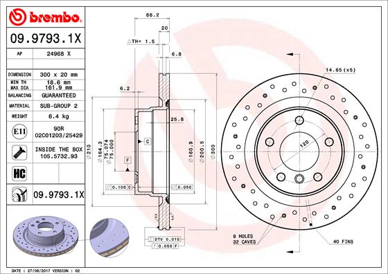 Disque de frein BREMBO XTRA LINE