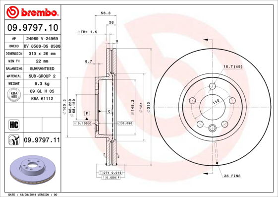 Disque de frein COATED DISC LINE