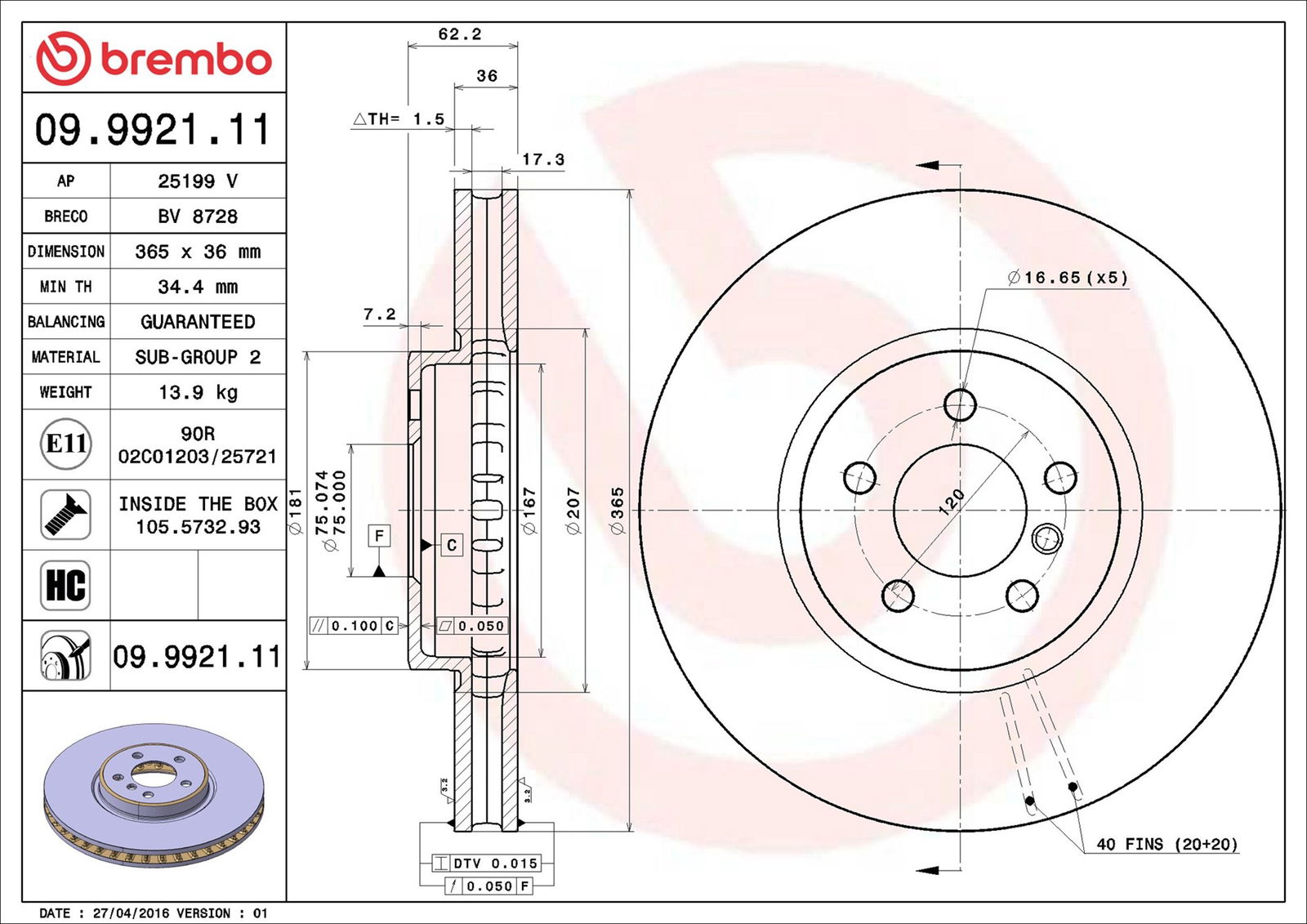 Disque de frein COATED DISC LINE
