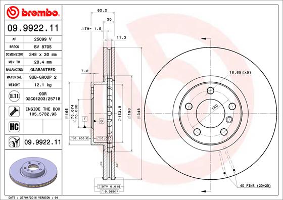 Disque de frein COATED DISC LINE