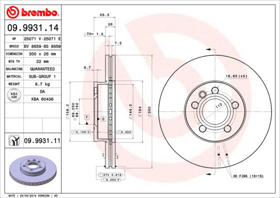 Disque de frein COATED DISC LINE